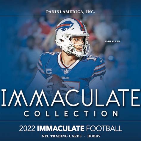 <b>2022</b> panini <b>immaculate</b> football – huge release! ultra high end <b>nfl</b> with legendary hits galore! chase sought after dual <b>nfl</b> shield auto 1/1’s and super rare <b>nfl</b> shield 1/1 rookie patch autos! nameplate nobility jumbo patch signatures! <b>checklist</b> is loaded with veteran, legend, & hof hits! 5 hits per box, plus one base/parallel card!. . 2022 immaculate nfl checklist